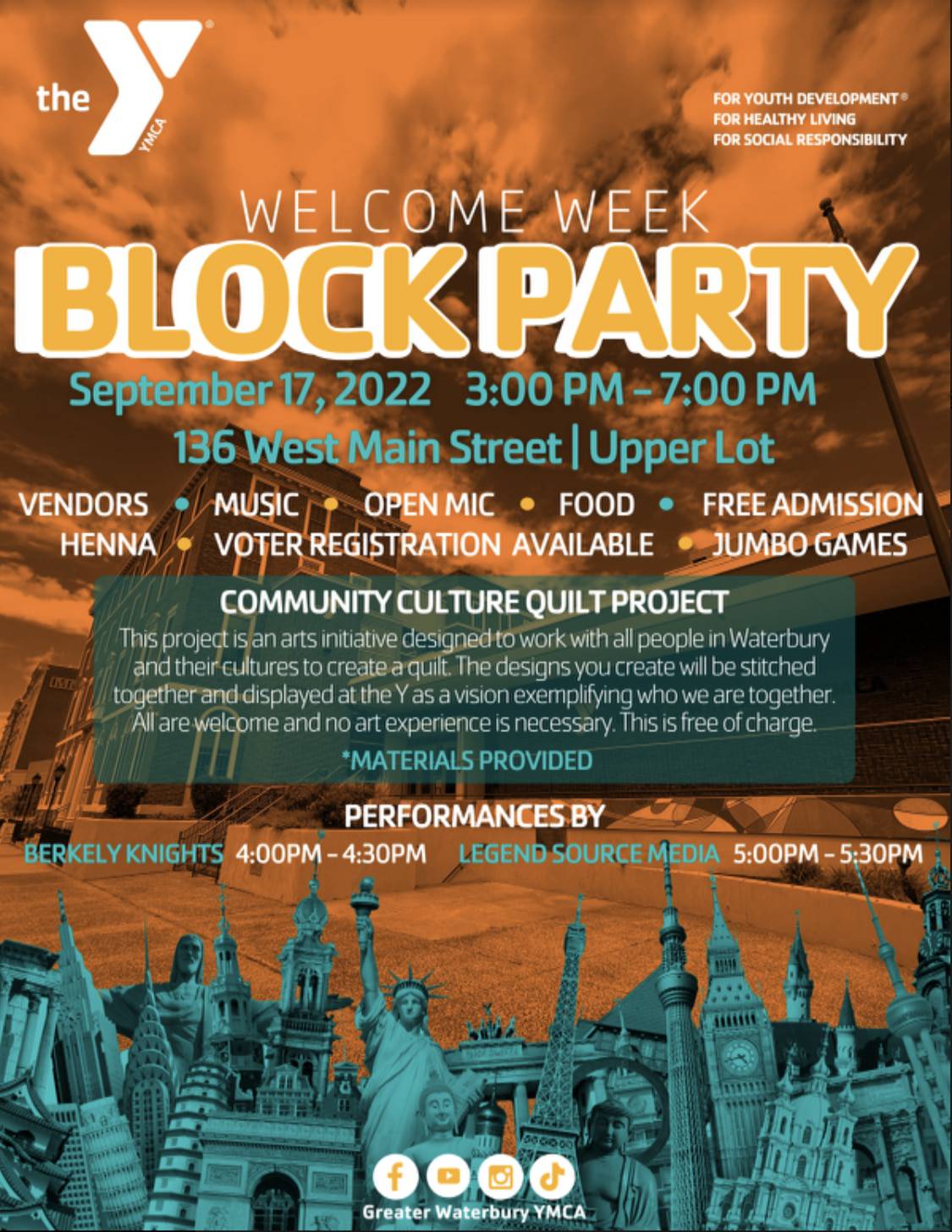 Block Party: Hosted by the Waterbury YMCA